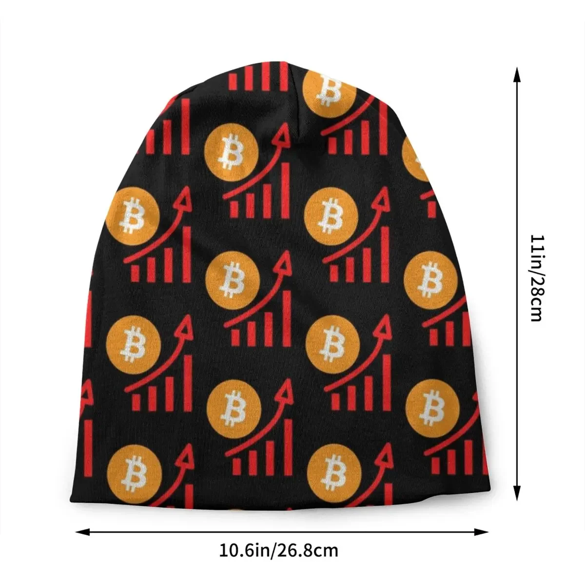 Bitcoin Goes UP Skullies Beanies Caps Cool Winter Warm Women Men Knitting Hat Adult Unisex Cryptocurrency BTC Bonnet Hats