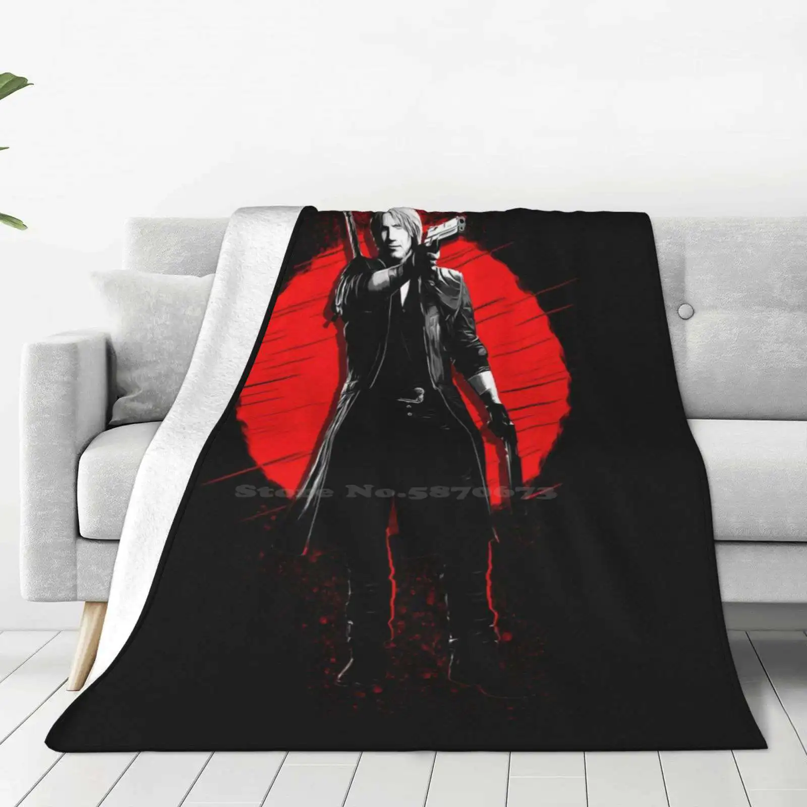 Dante - Blanket Soft Warm Travel Portable Blanket Dmc Dante Dmc Fanart Dmc Design Dmc Painting Dmc 2 Dmc 3 Dmc 4 Dmc 5 Dmc 6