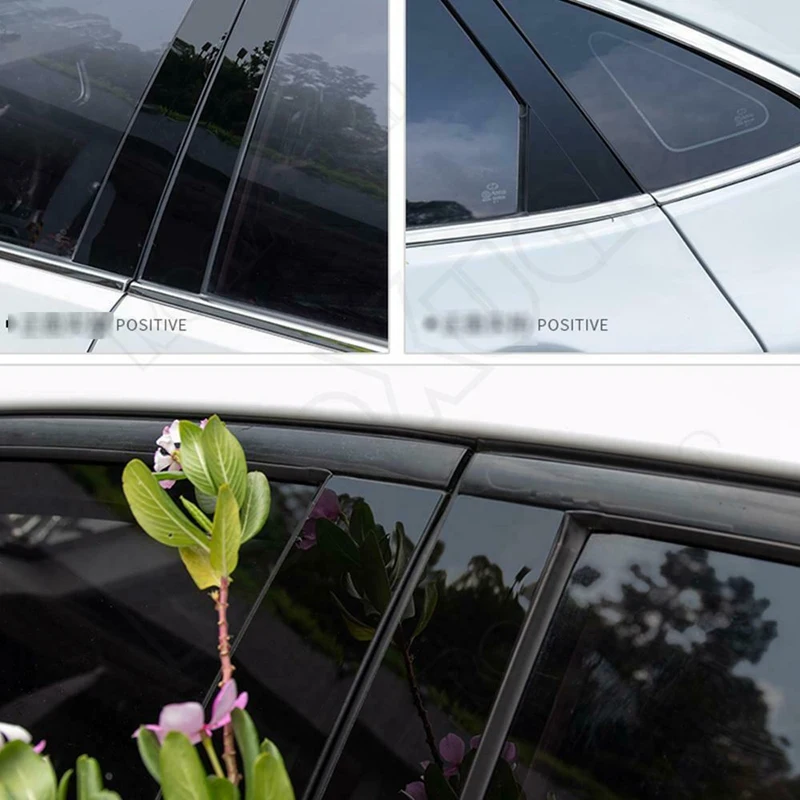 For Toyota Camry 2018-2020 Bright Black Door Window Pillar Posts Cover Trim New(8Pcs)