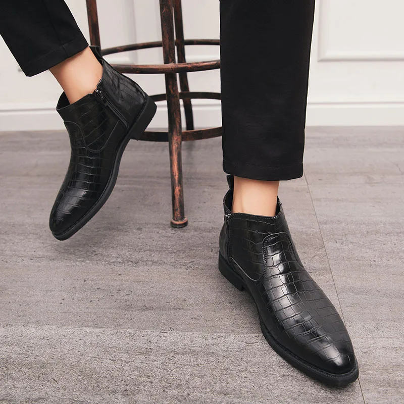 الرجال الأحذية بولي Leather الأحذية الجلدية الرجال أحذية كاجوال فستان حفلات الزفاف أحذية الربيع/الخريف أحذية Zapatos Hombre #5