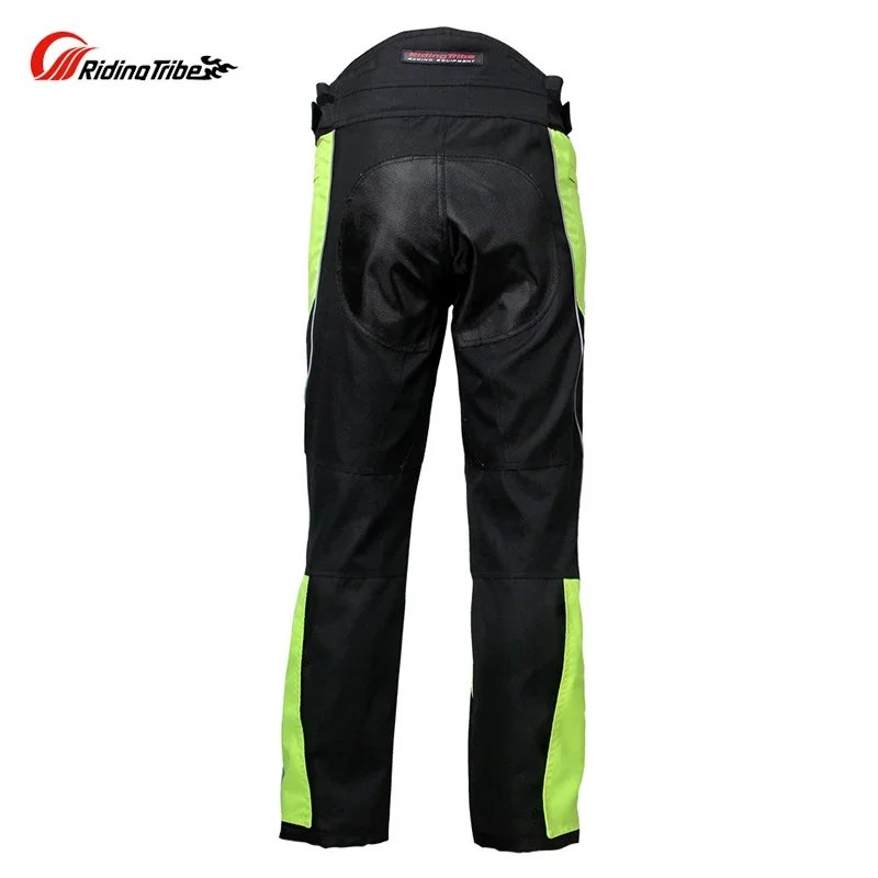 5XL Motorcycle Summer Pants Men\'s Reflective Protective Trousers Racing moto Cotton liner Green Woman Motorbike Knee pads Pants