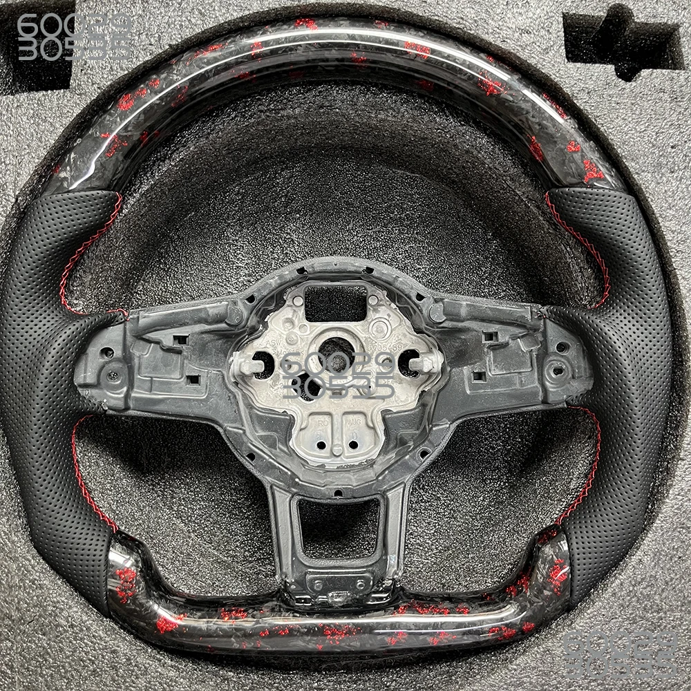 

Real Forged Carbon Fiber Steering Wheel For Volkswagen MK7 MK7.5 GTI R GTD GTE Golf 7, Passat B8 Tiguan MK2 Polo Jetta