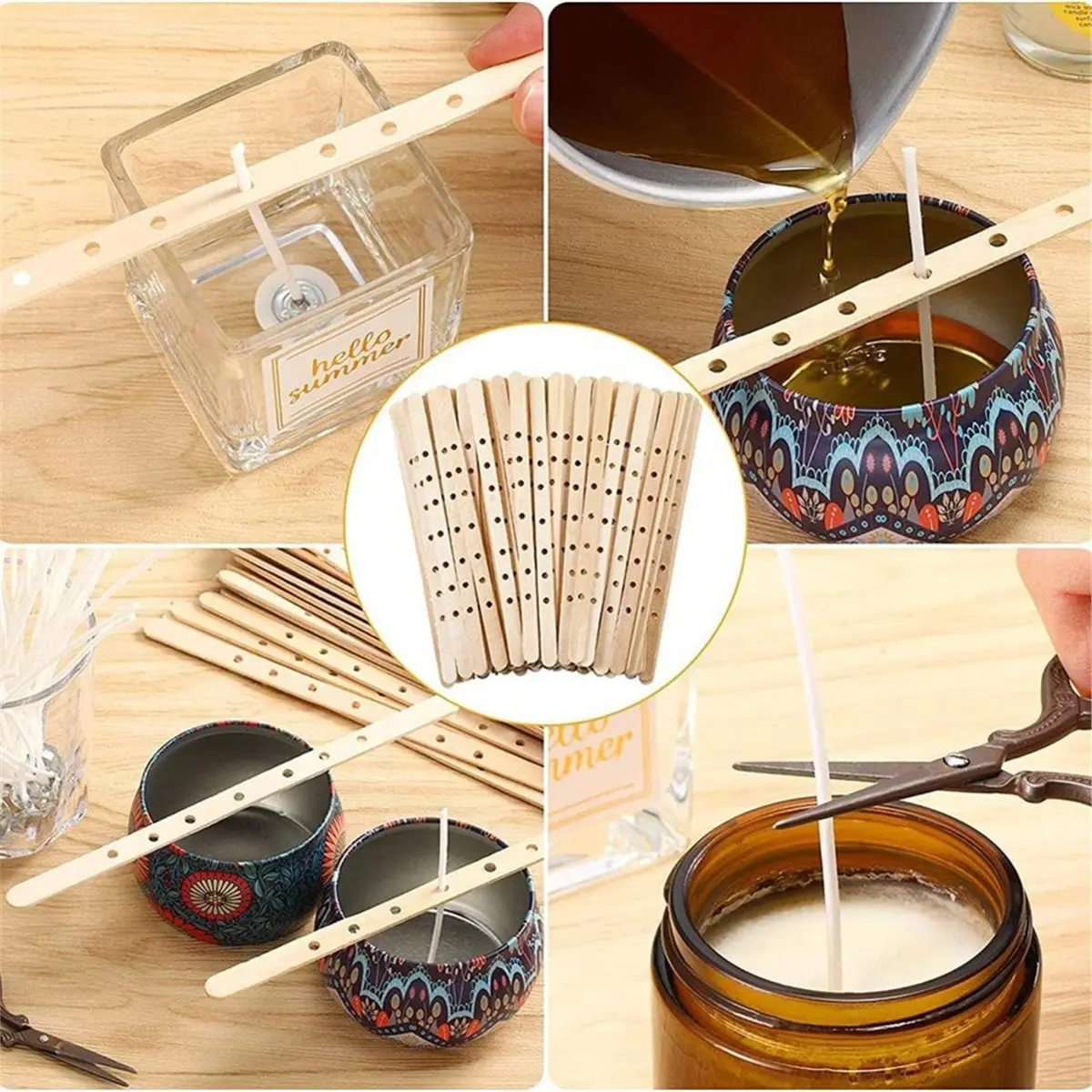100 Pcs Wick Centering Tool,Candle Wick Holders for Candle Making,Wick Centering Tool, Candle Wick Holders with 7 Holes