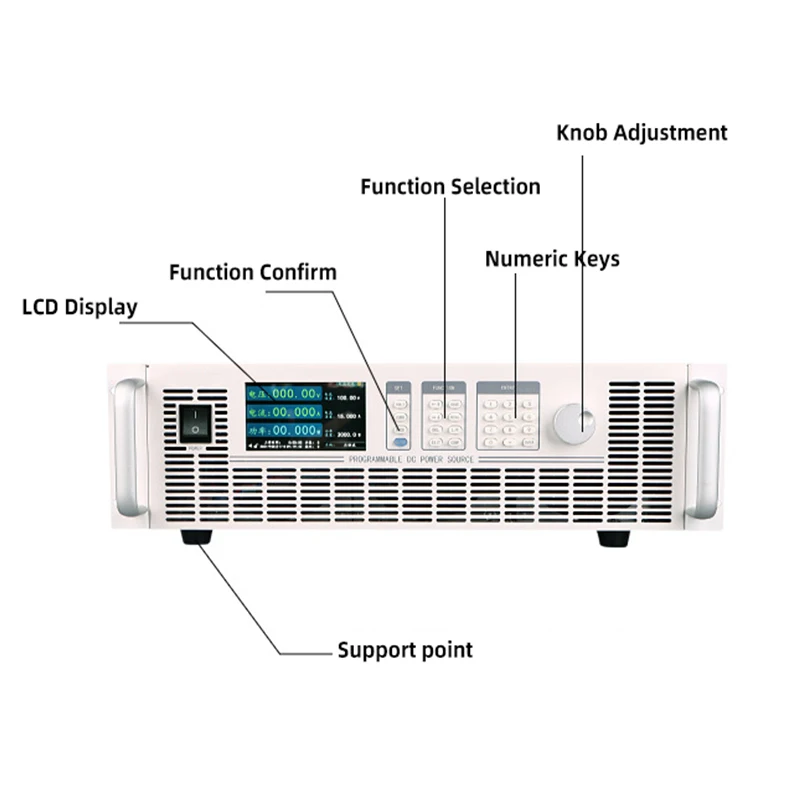 Wide Range Programmable DC Voltage Regulator 1000V 10A RS485 Port High Power   Supply Adjustable Function Generator