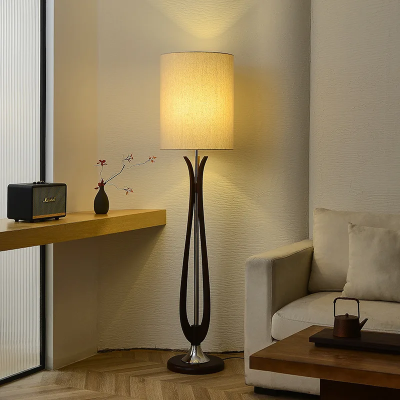 Minimalist Wabi Sabi Style Medieval Floor Lamp LED Living Room Villa Bedroom Study Sofa Side Designer Vertical Decoration Lights