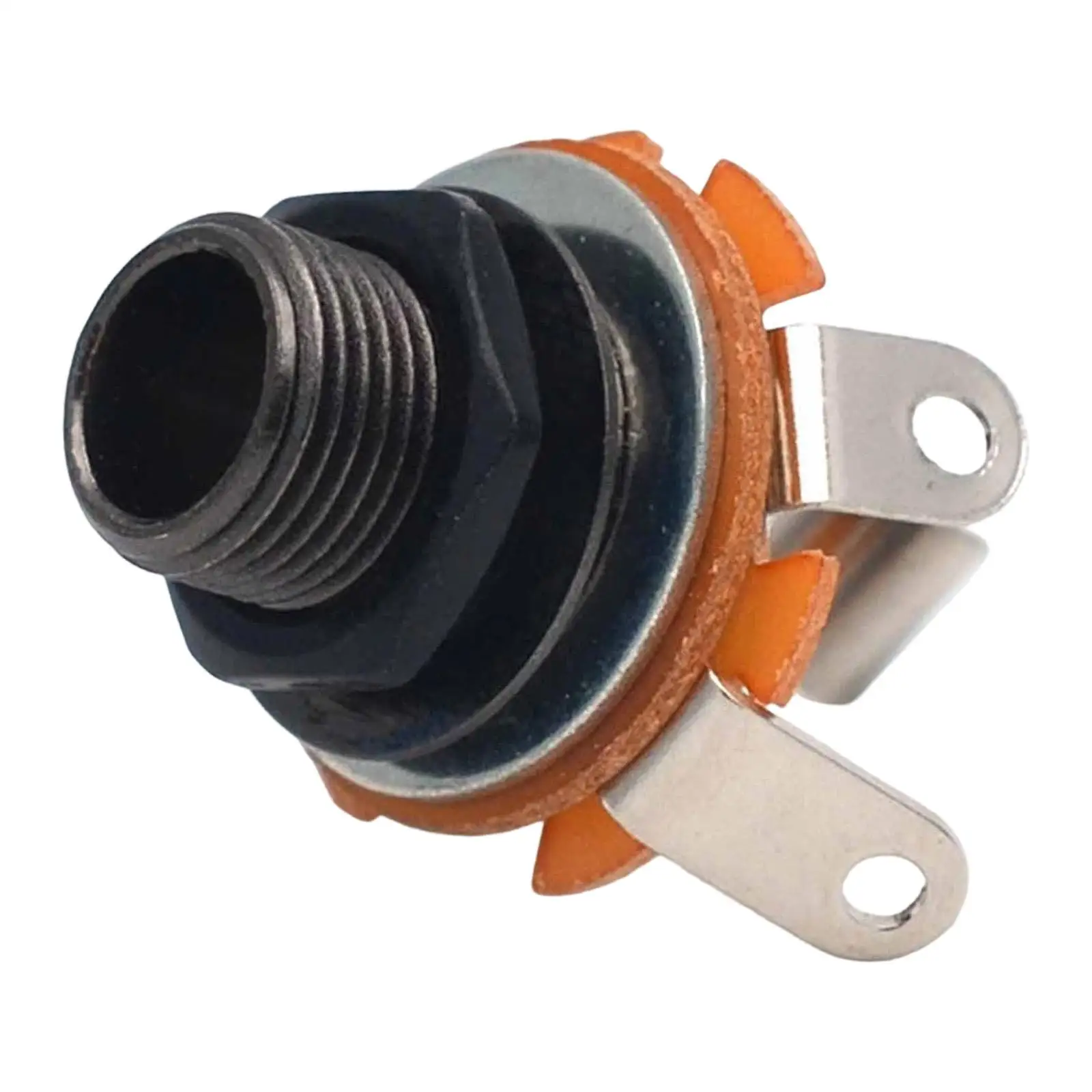 Metal 6.35mm Female Guitar Input Jack Mono Panel Mount Socket with Nut for DIY Audio Gear and Amplifier Upgrade