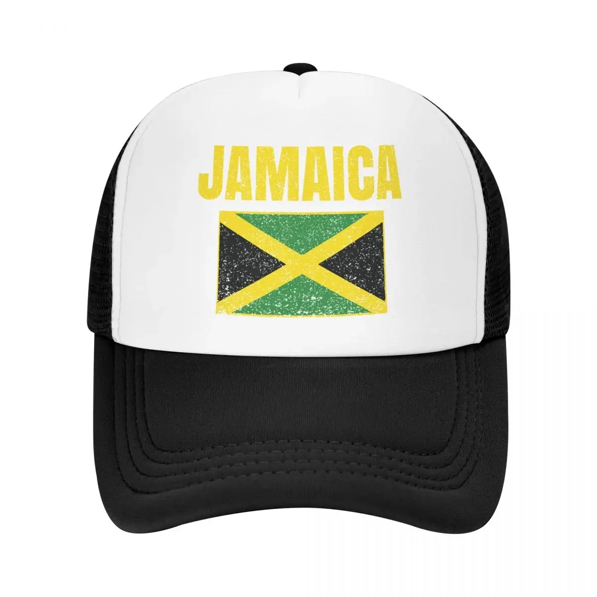 New Custom Classic Unisex Jamaica Country Jamaican Flag Trucker Hat Adult Adjustable Baseball Cap Women Men Outdoor Dad Hat