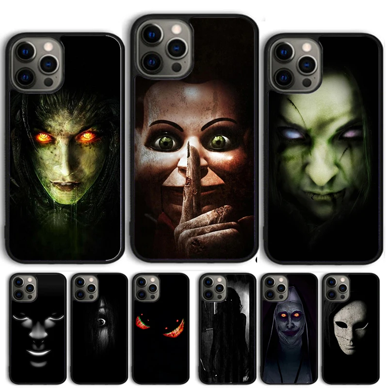 Scary Face Eyes Phone Case Cover For iPhone 15 16 11 13 14 Pro Max 12 mini Plus X XS Max XR Fundas