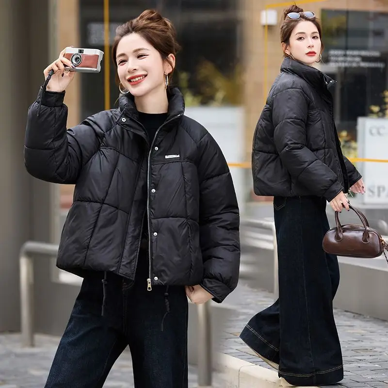 

Женская укороченная парка-пуховик с оригинальным меховым воротником, легкая, водонепроницаемая, простая, для горного туризма, контрастная, нейтральная расцветка