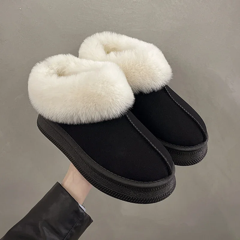 Botas térmicas de nieve para mujer. Botas sin tirantes con cordones y cierre de algodón para otoño e invierno. Tallas 36-42