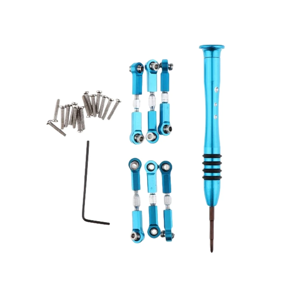 

Aluminum Alloy Wheelbase Steering Link Rod Set For 1/18 A959 A979 A969 959B 969B 979B RC Car Part RC Car Accessories