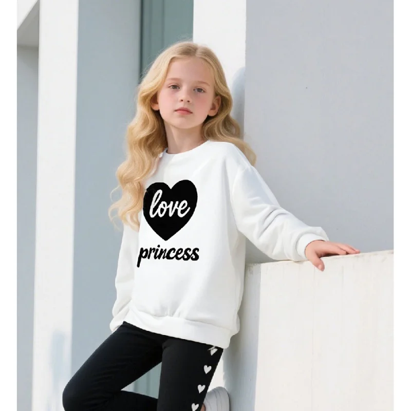 

Girls' Long Sleeve Sweatshirt Spring Autumn Fashion Casual 2026 Trendy Comfortable Top for Kids