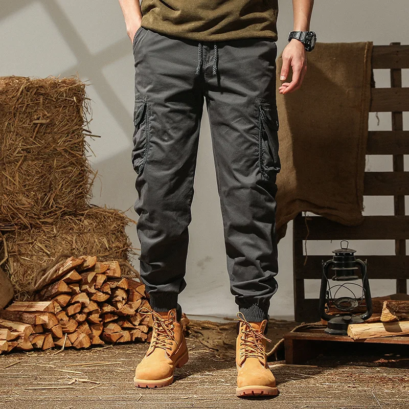 Retro Military Style Cargo Pants Cotton Loose Trousers Camouflage Streetwear Clothes