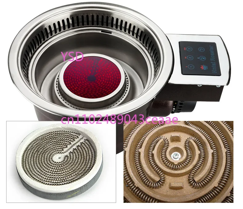 

Rotisserie Electric Infrared Barbecue Grill for Commercial Restaurant Indoor Smokeless Built-in Table Top BBQ Grill