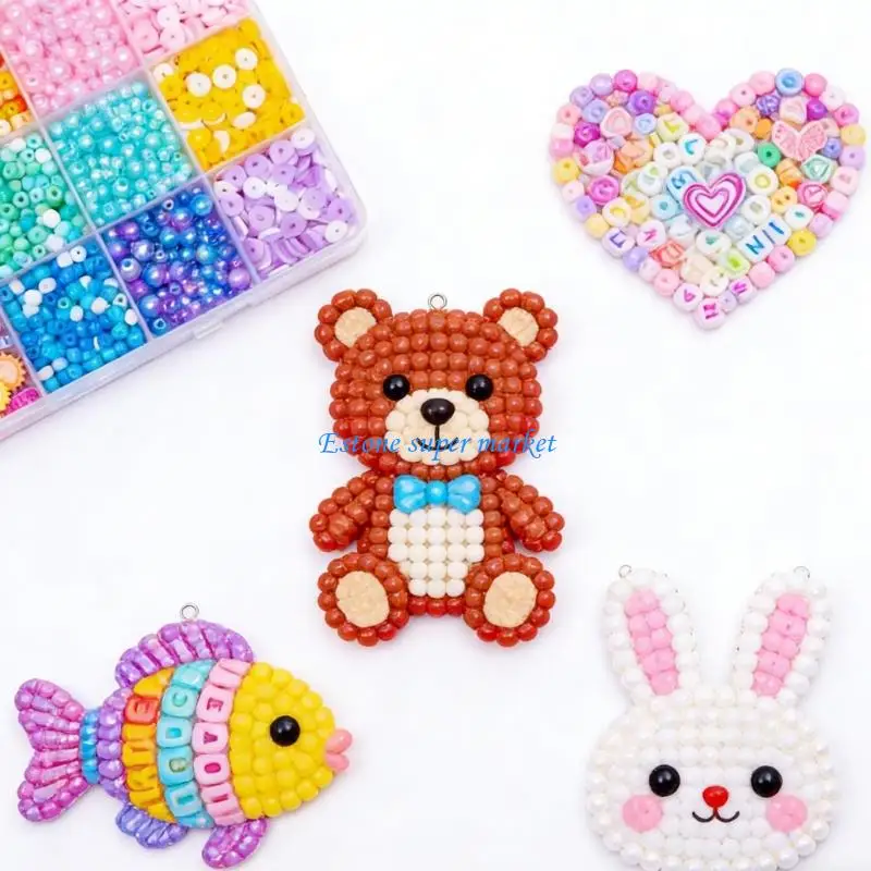 090B Creative DIY Beads Craft Set For Girls Make Friendship Bracelet Enhancing Creativity And Focusing Educational Toy
