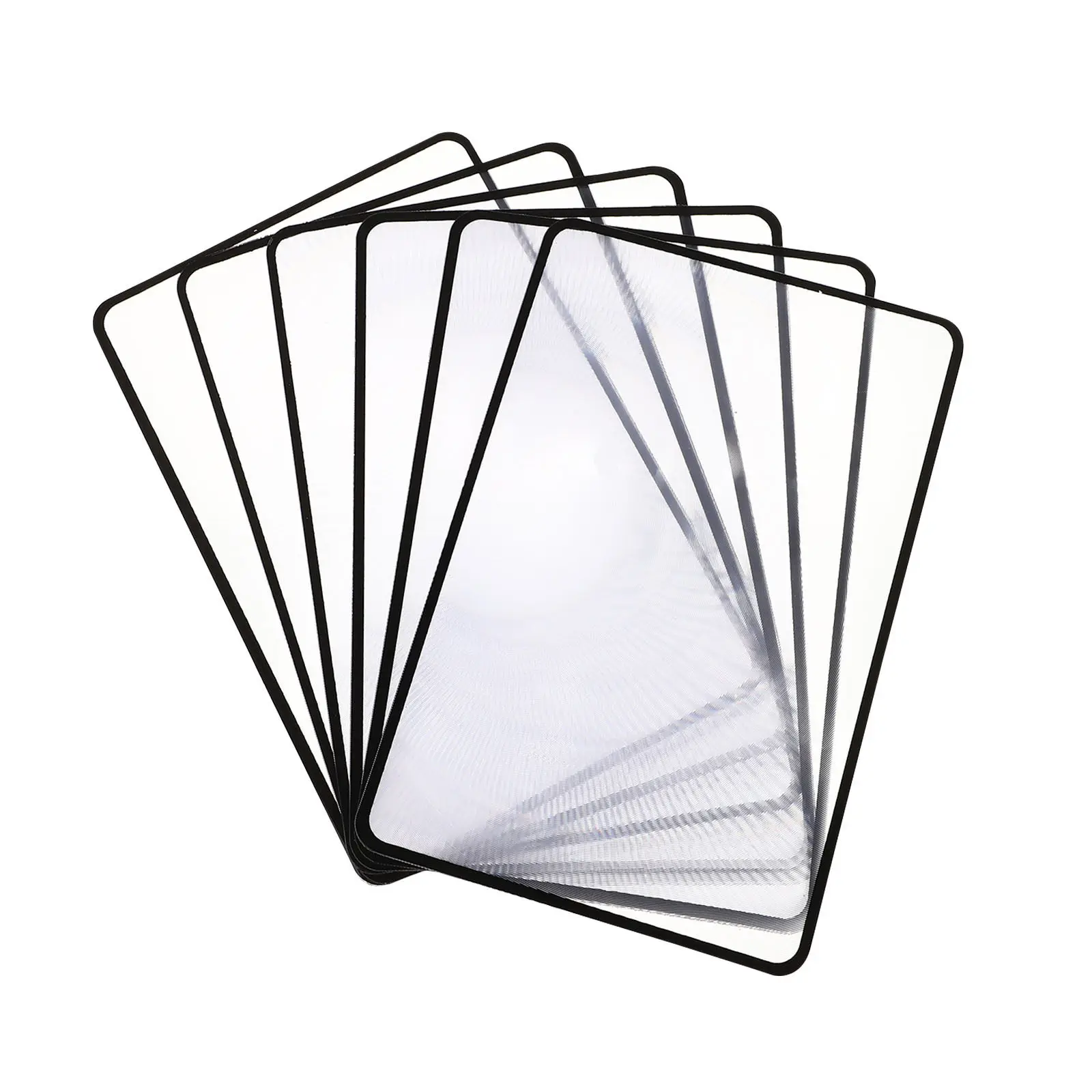 

Набор из 6 портативных луп размером с карту, ручные увеличительные стекла для чтения, высококачественные прочные инструменты для пожилых людей и любителей