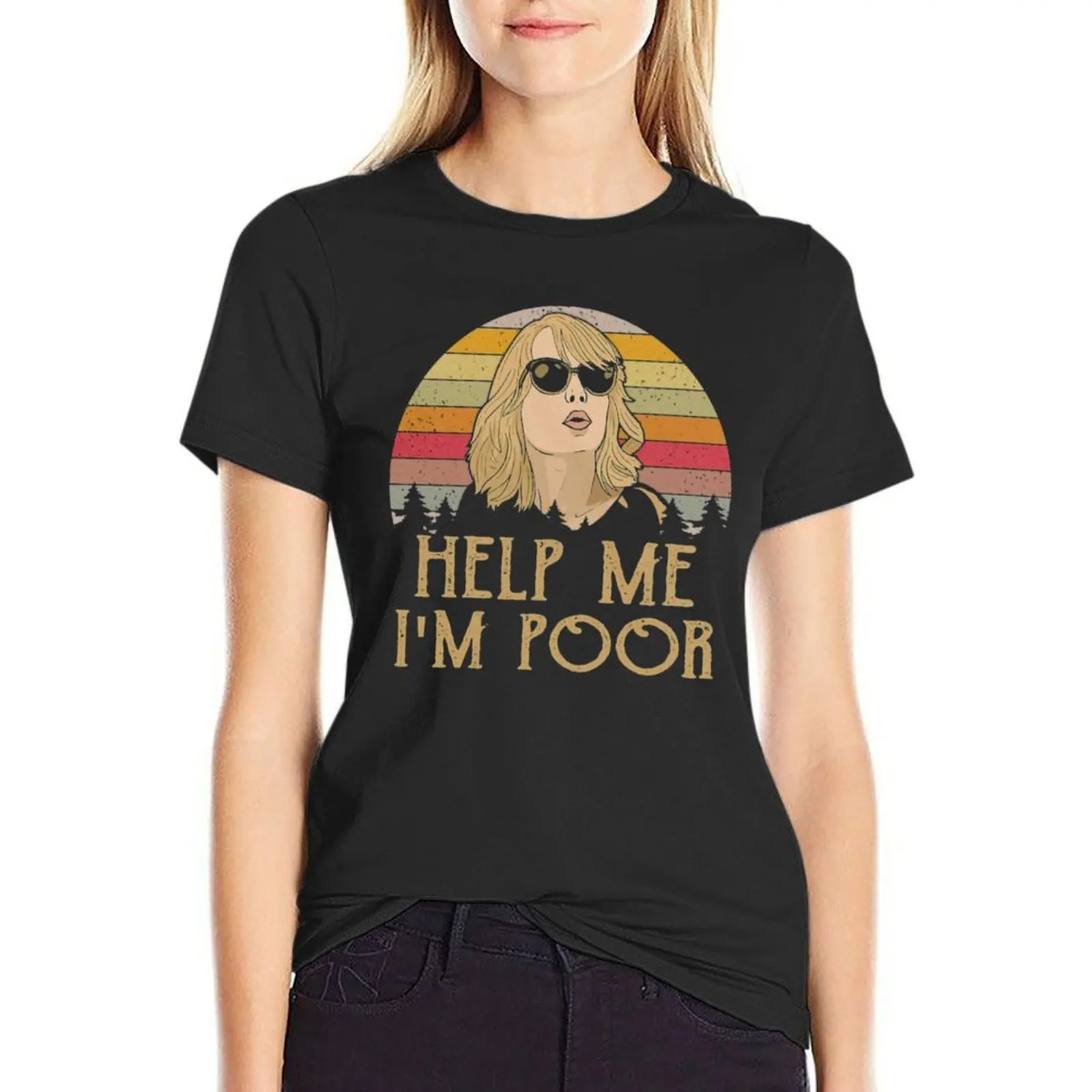 Sleeky Help Me Im Poor Bridesmaids T-Shirt graphics female tees cropped t shirts for Women