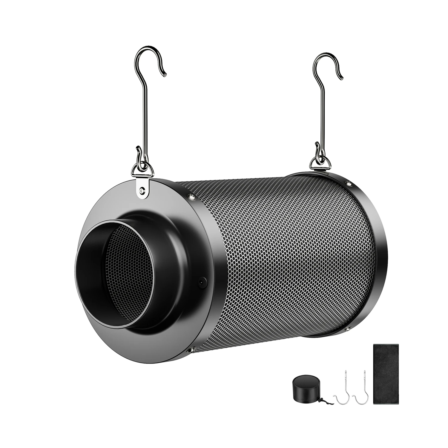 

4/ 6 Inch Carbon Air Filter Combo for Grow Tents - 99% Odor Elimination with Australian Virgin Charcoal, Reversible Flange & Was