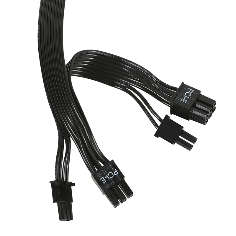 SR-PSU 8 Pin Ke Kabel Daya PCI-E Ganda 6 + 2 Pin untuk Corsair, Kabel GPU Jantan Ke Jantan untuk Catu Daya Modular Thermaltake