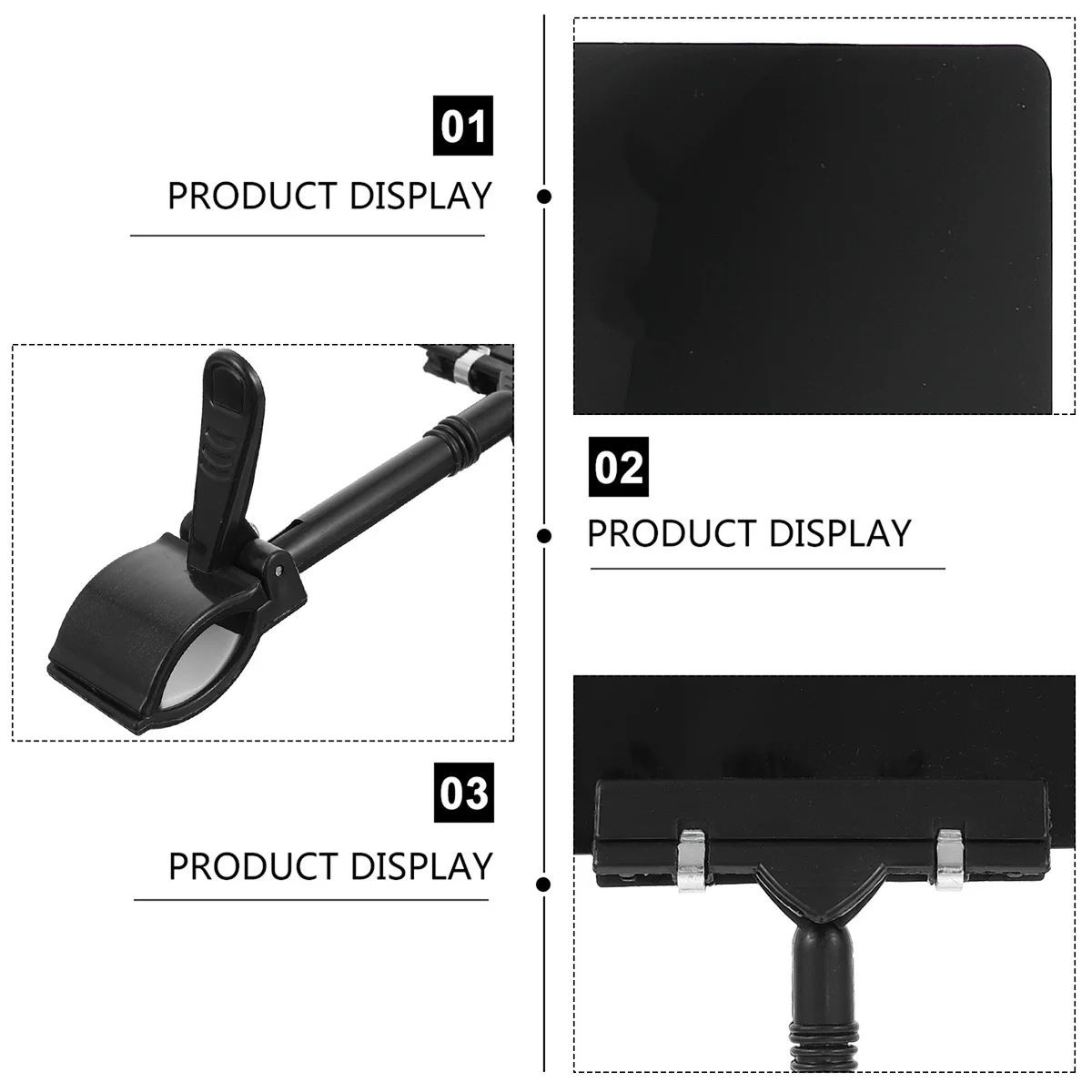 

9pcs Pvc Waterproof Price Tag Board Rewritable Clip-On Chalkboard Signs For Supermarket Fruit Display Advertising Label Holder