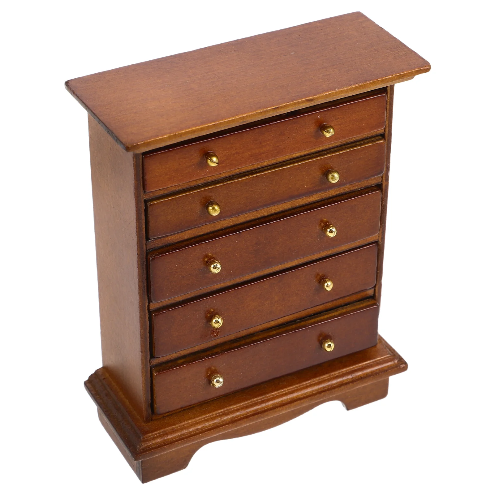 Mini móveis vintage de madeira, armário em miniatura para casa de bonecas, escala 1:12, marrom, mini gaiola de armazenamento, crianças, brincar, armário, casa de bonecas