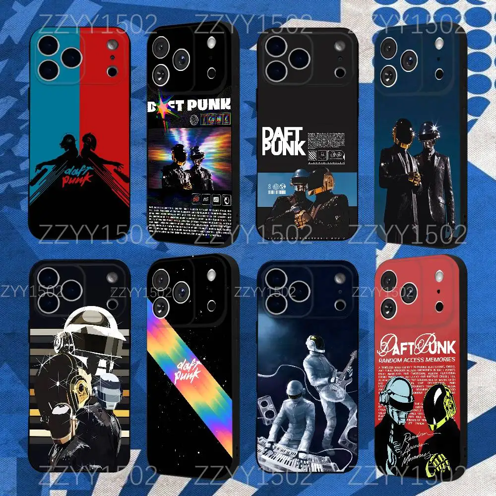 

Rock Band D-Daft P-Punk Phone Case For iPhone 17,16,15,14,13,12,Pro,Max,Plus,E,SE4,Air,Mini Black Funda Shell