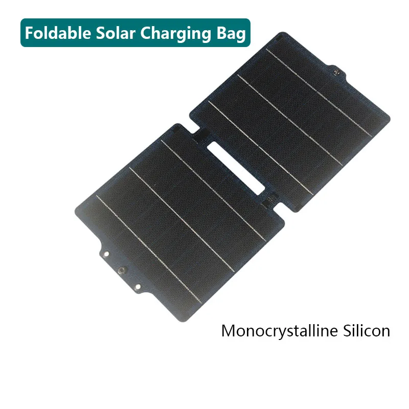 Panel słoneczny składany 5V 10W ETFE z wyjściem USB/Type-C, przenośny, szybkie ładowanie do powerbanku i telefonu. — zdjęcie produktu 3