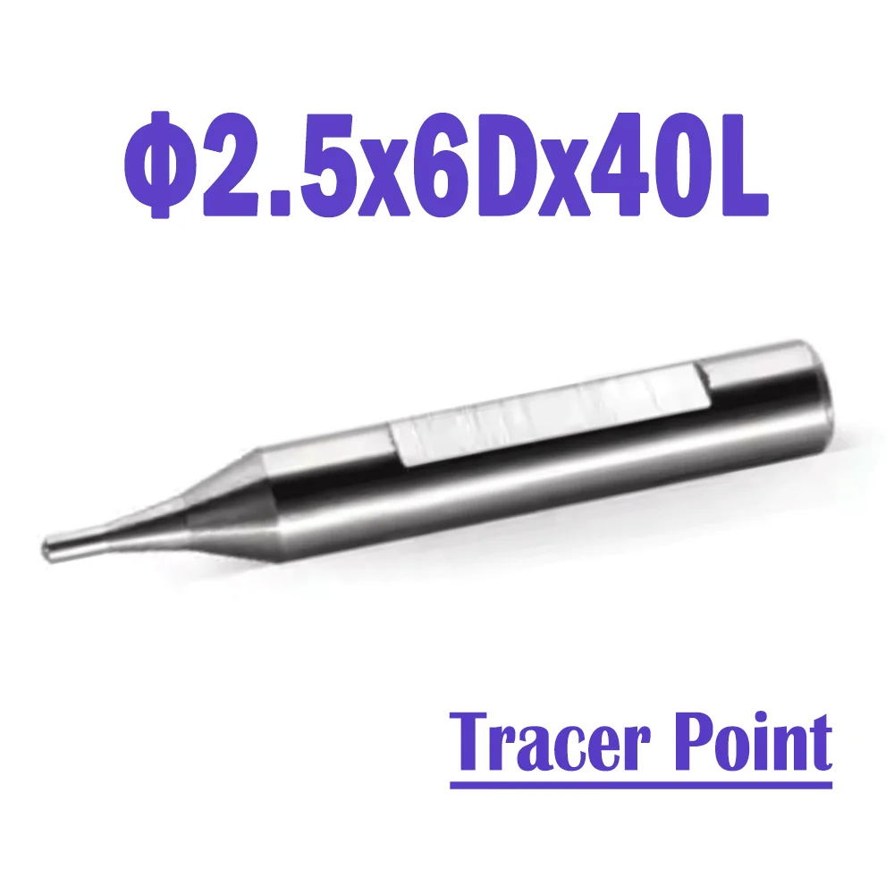 

2 Pcs/lot Φ2.5x6Dx40L Raize Professional 60 Series Carbide Tracer Point Key Machines Accerioes For 363/333L/339/369/368A&B/383AC