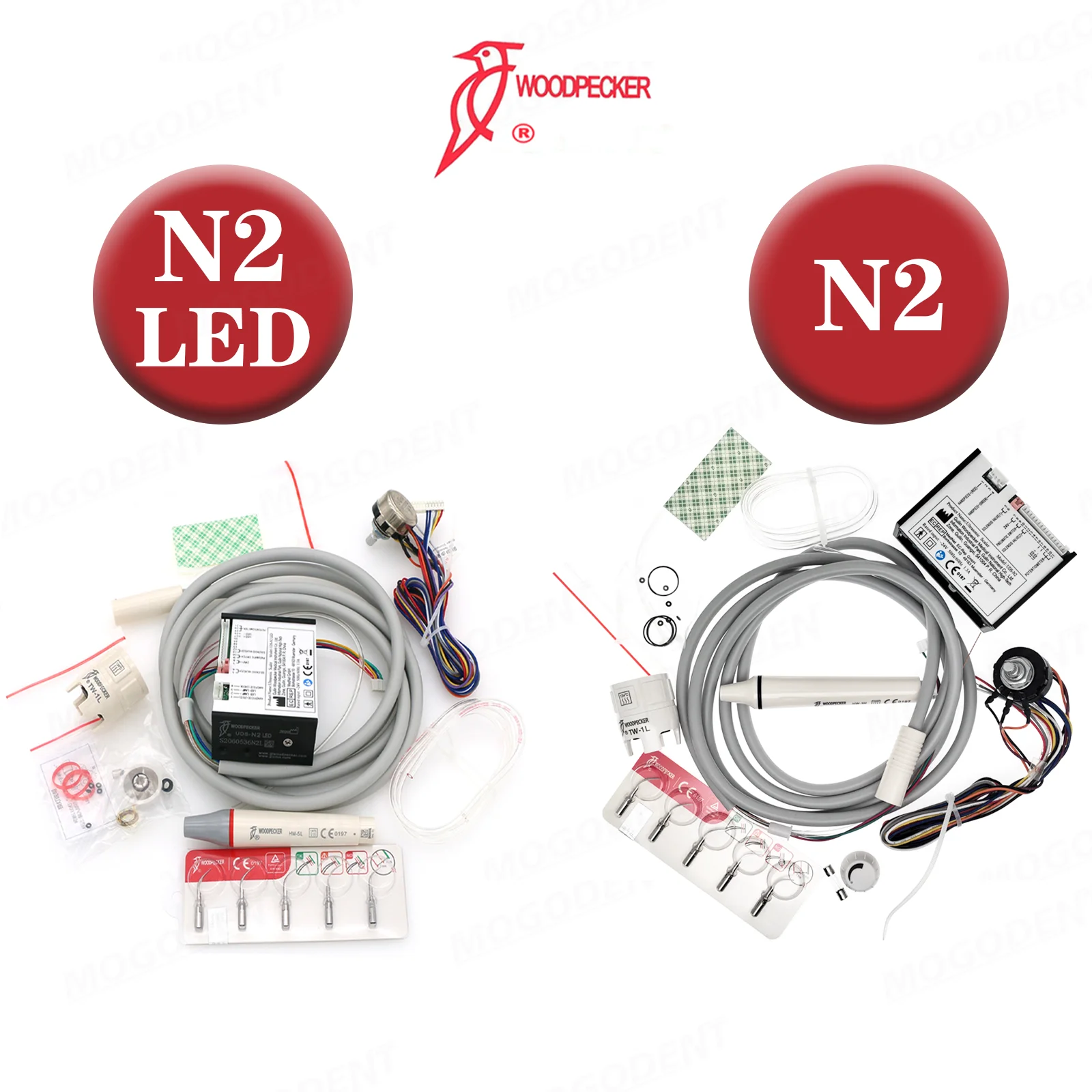 Woodpecker Dental Ultrasonic Scaler Build In N2/N2 LED HW-5L HW-3H Ultrasonic Piezo Scaling Tips Fit EMS Dentistry Accessories