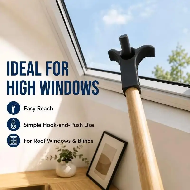 New 1Pcs Ventilation Blinds Control Window Accessory 3 In 1 Roof Window Opening Hook Fits For 24mm Sweep Handle