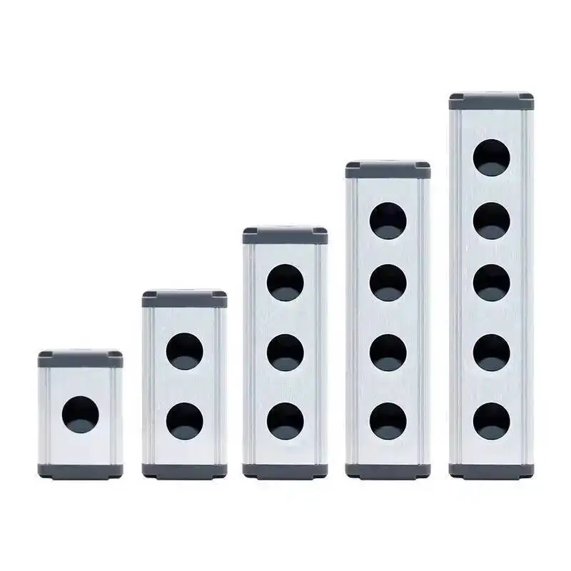 Switch Box Only For Metal Push Button 16/19/22mm Waterproof With / Without Side Lug 2/4/6 Holes Aluminum Alloy Shell 45*45
