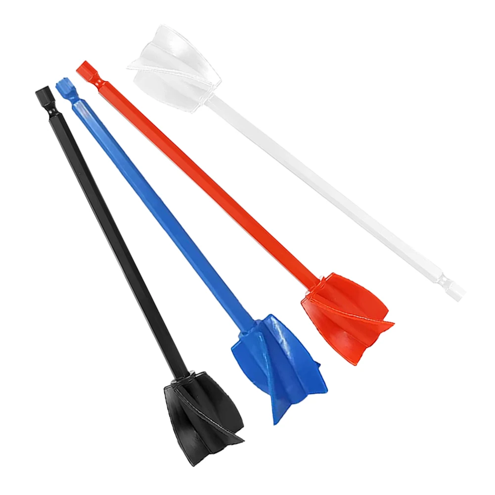 Accesorio para mezclador de 4 piezas, agitador de taladro para mezclador de resina epoxi, varilla mezcladora de 16,5x3,5 cm, piezas de herramientas eléctricas de construcción de renovación