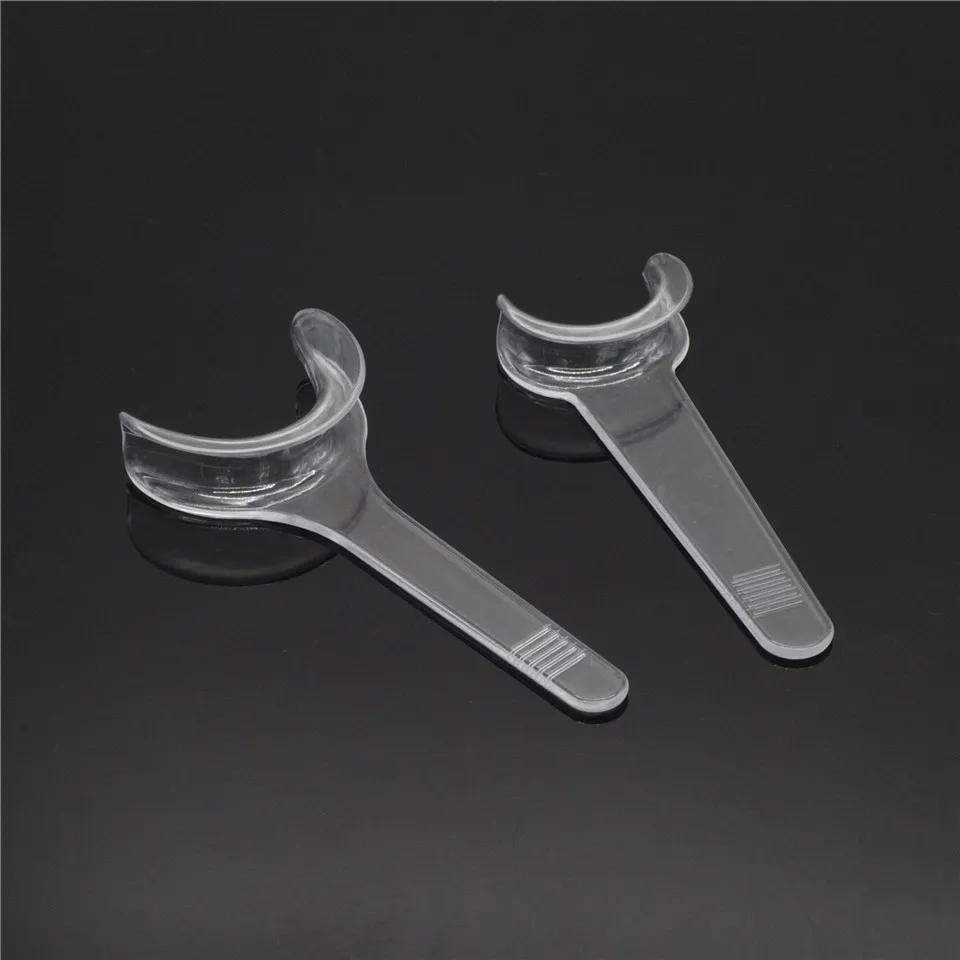 4Pcs Dental T-Shape Cheek Mouth Lip Retractor Opener Clear Plastic 2 Large 2 Small Autoclave Safe For Clinic Oral Care