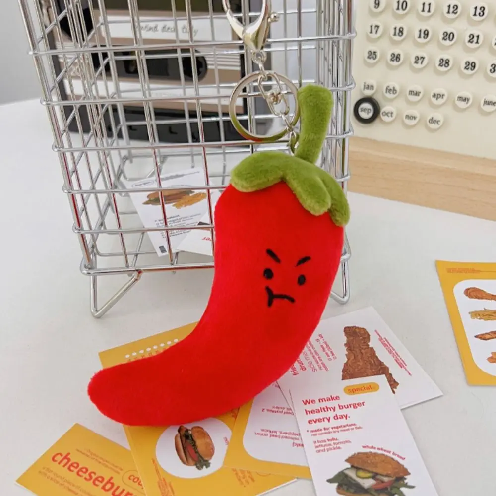 

Ornaments Hot Pepper Bag Pendant Ginger Green Onion Women Key Chain Plush Toy Pendant Vegetable Pendant Stuffed Plush Doll Toy