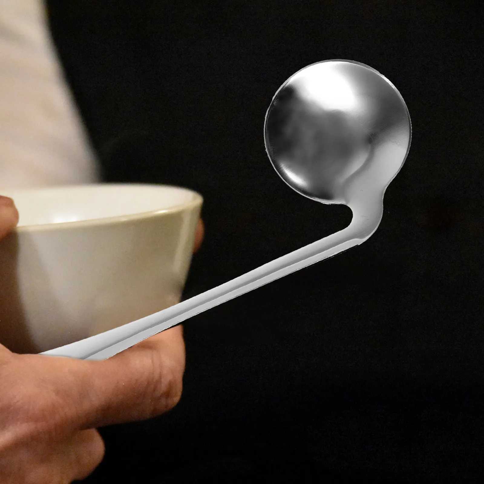 

1Set Auxiliary Feeding Spoon Fork Stainless Steel Angled Curved Spoon Tableware for Elderly Disabled Arthritis Patients Easy Use