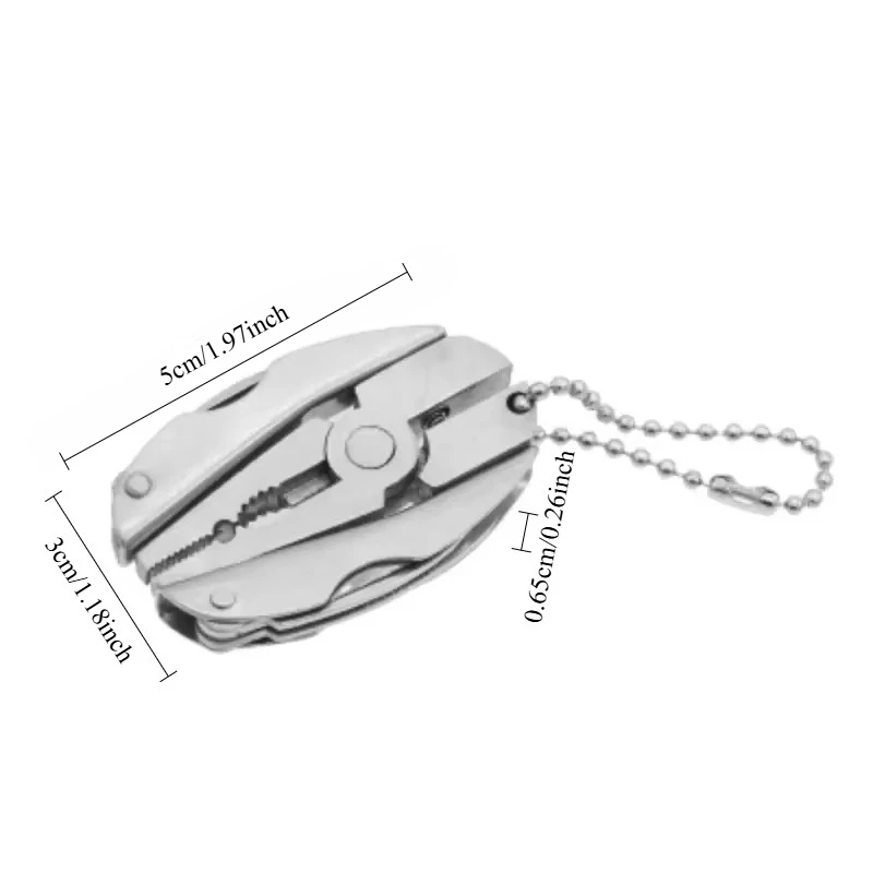 Multi Tools Kits Portable Multifunction Folding Plier Stainless Steel Foldaway Knife Keychain Screwdriver Camping Survival