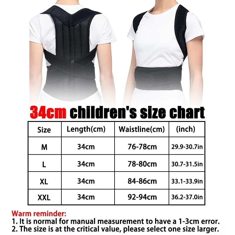 Posture Corrector Back Posture Brace Clavicle Support Hunching Adjustable Back Trainer Unisex Correction Belt - view 2