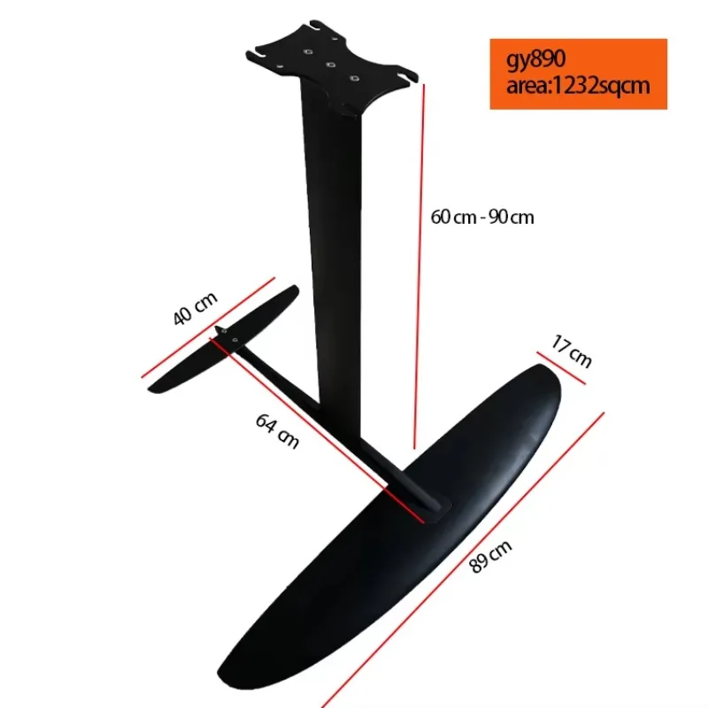Hot Sale GY890 Unpowered Hydrofoil Surfboard New Design 1232sqcm Wingfoil Electric Hydrofoil Kayak Water Paddle Board Boarding