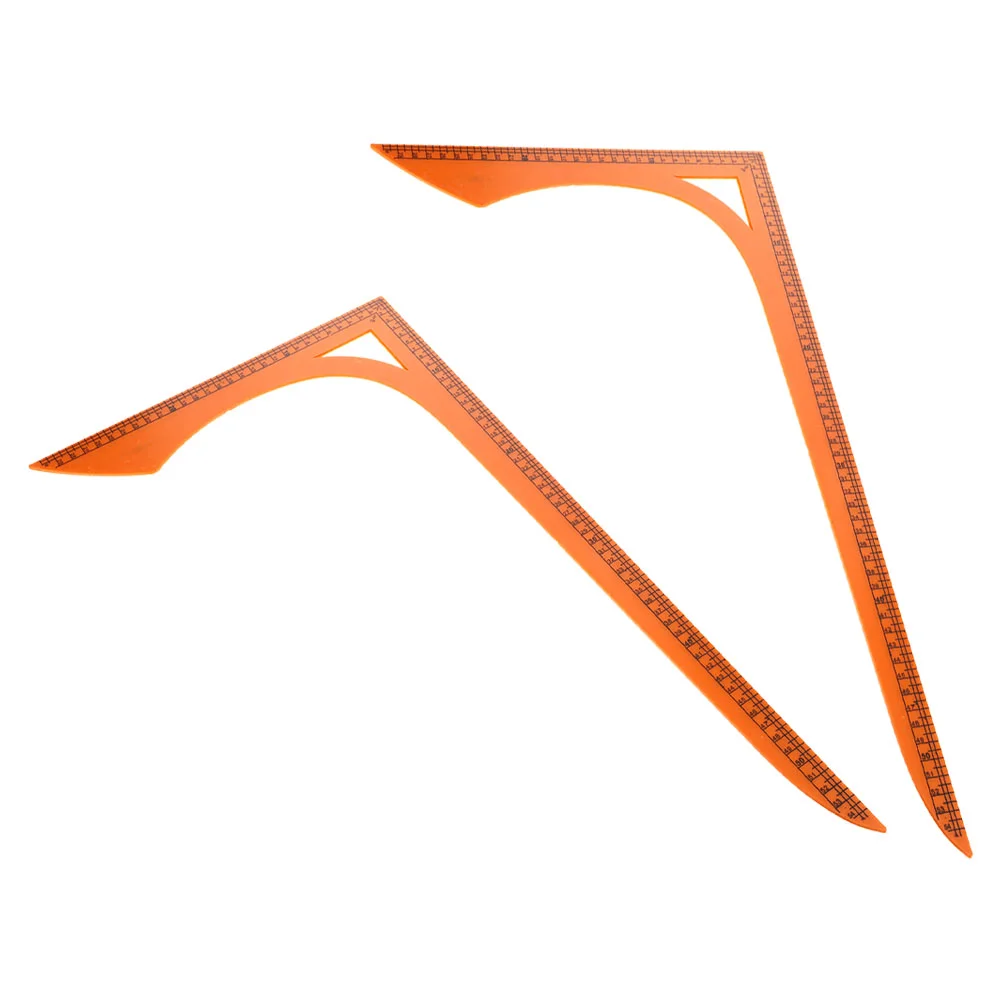2 Pcs Cutting Ruler Sewing Rulers Patchwork Handworking Tailor Craft Tool for Measuring Tools Shape Fabric