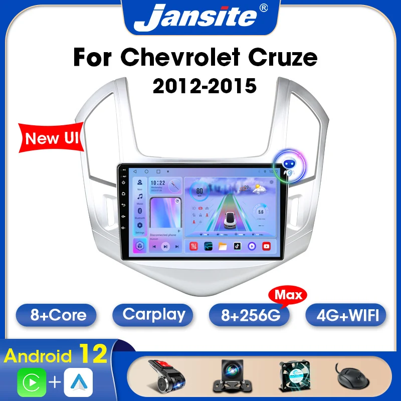 

Jansite 2 Din Android 12 Car Radio For Chevrolet Cruze J300 J308 2012-2015 Multimedia Video Player Carplay Auto Stereo Autoradio