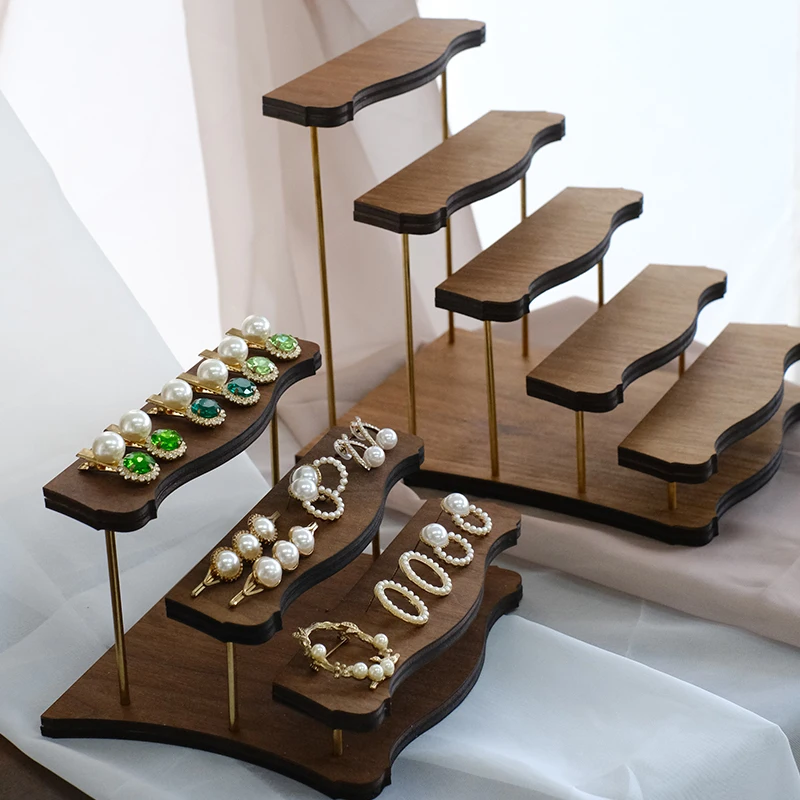 

Retro Mini Round Earrings Brand Market Stall Jewelry Display Stand Jewelry Collection Display Photo Props