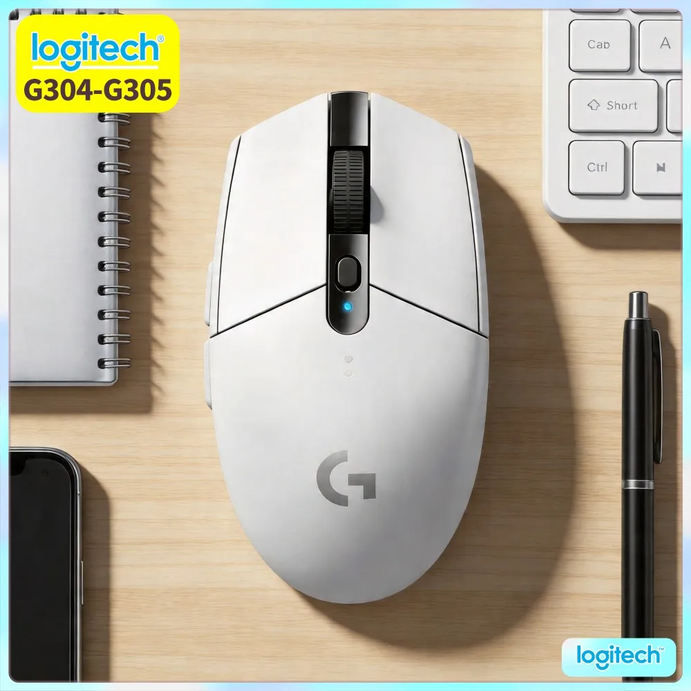 Logitech G304 Wireless Mouse 12000 DPI HERO Sensor LIGHTSPEED 1Ms 9-Month Battery Responsive Buttons PC Gamers