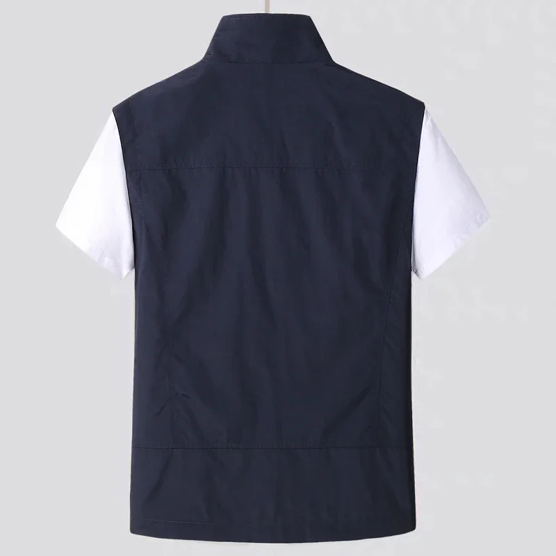 Male Casual Summer techwear Sleeveless Vest Sportswear Multi Pocket Photograph fishing Tourist climbing Waistcoat Men Clothing