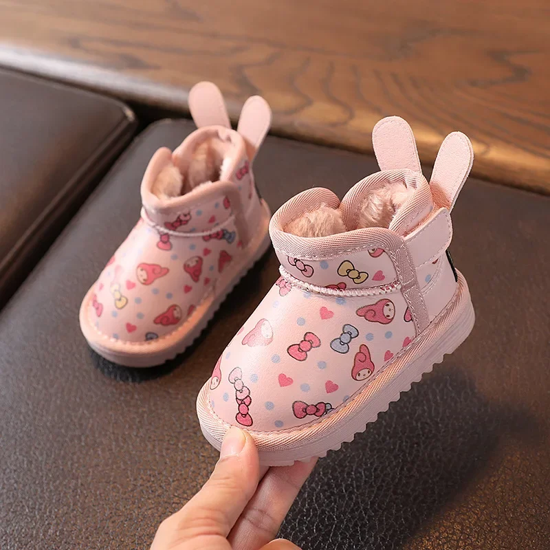 Cute Comfort Simple Girl Boots Warm Fashion Versatile Daily Winter Boots for Child Sweet Princess Artistic Exquisite Child Shoe