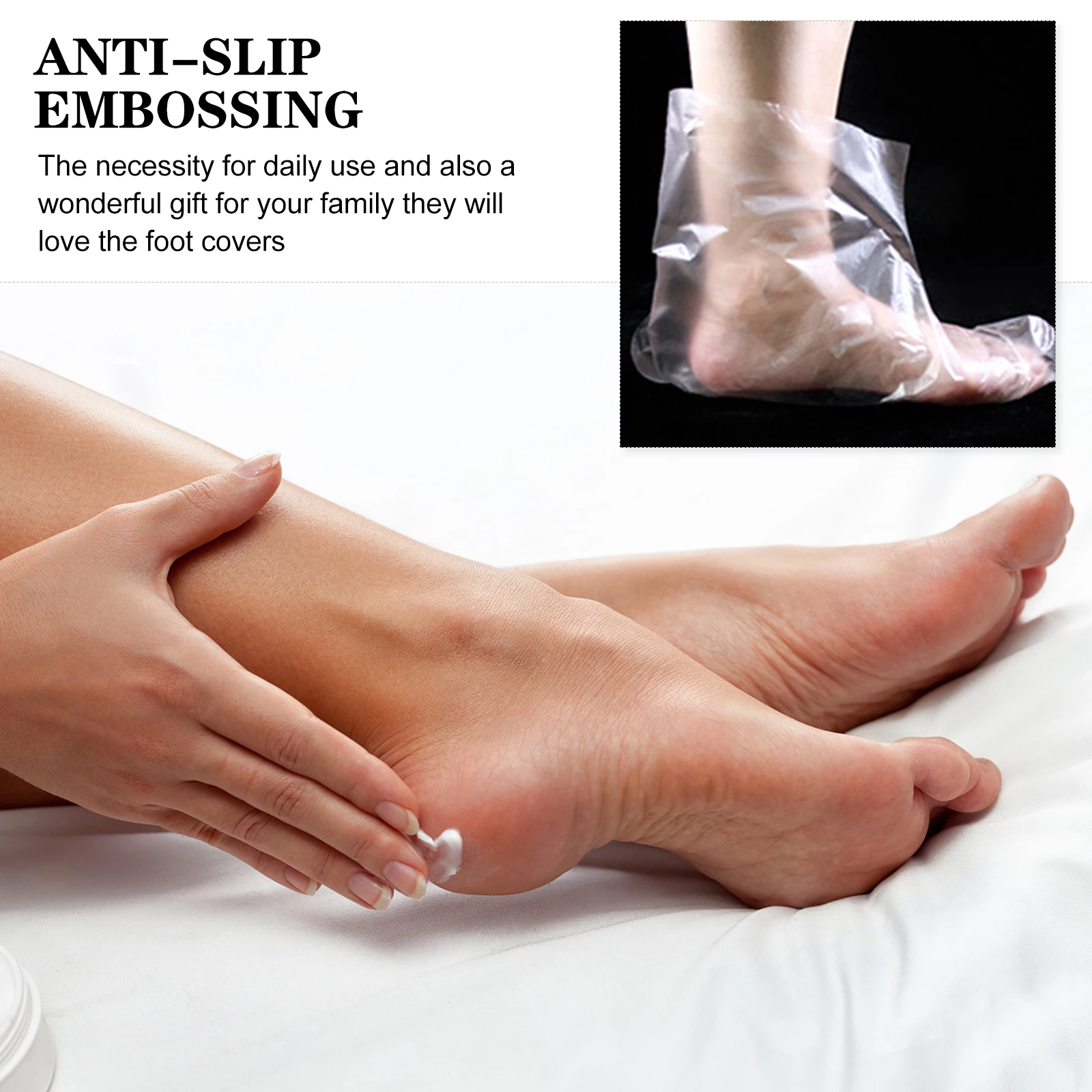 

200Pcs Disposable Foot Covers Transparent Foot Gloves Prevent Dirt Pedicure Spa Use Pedicure Slippers Disposable