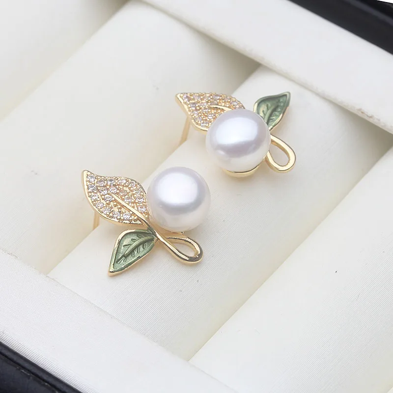 

Real Natural Freshwater White Stud Earrings With Pearls Woman,Silver 925 Pearl Earrings Jewelry Wife Birthday Gift Pink Black