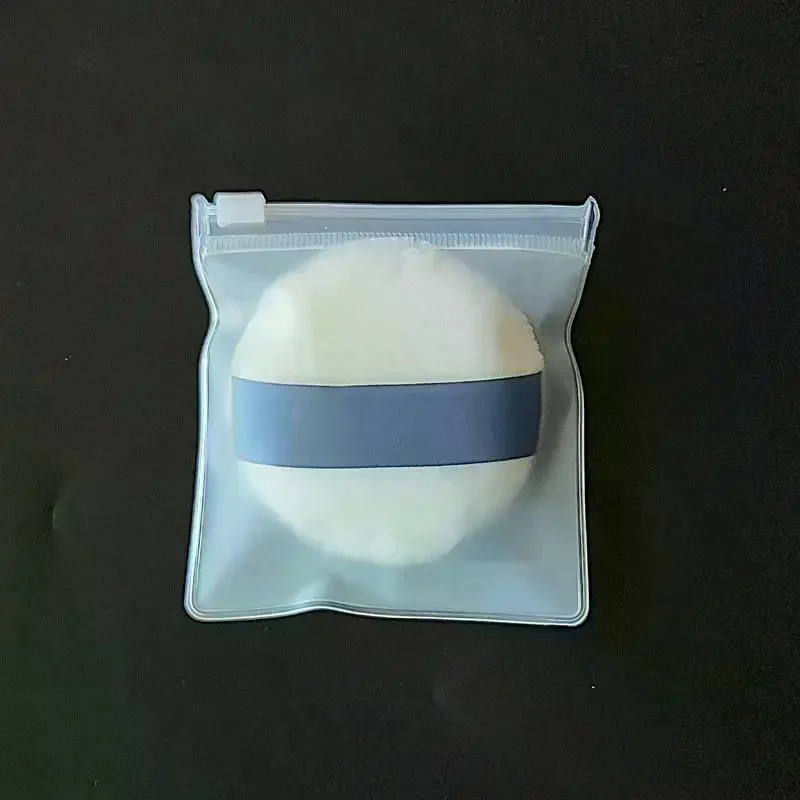 5 Pcs Waterproof Anti-Oxidation Powder Puff Dust Bag Zipper Pouches Jewelry Storage Bag Transparent Protective Case