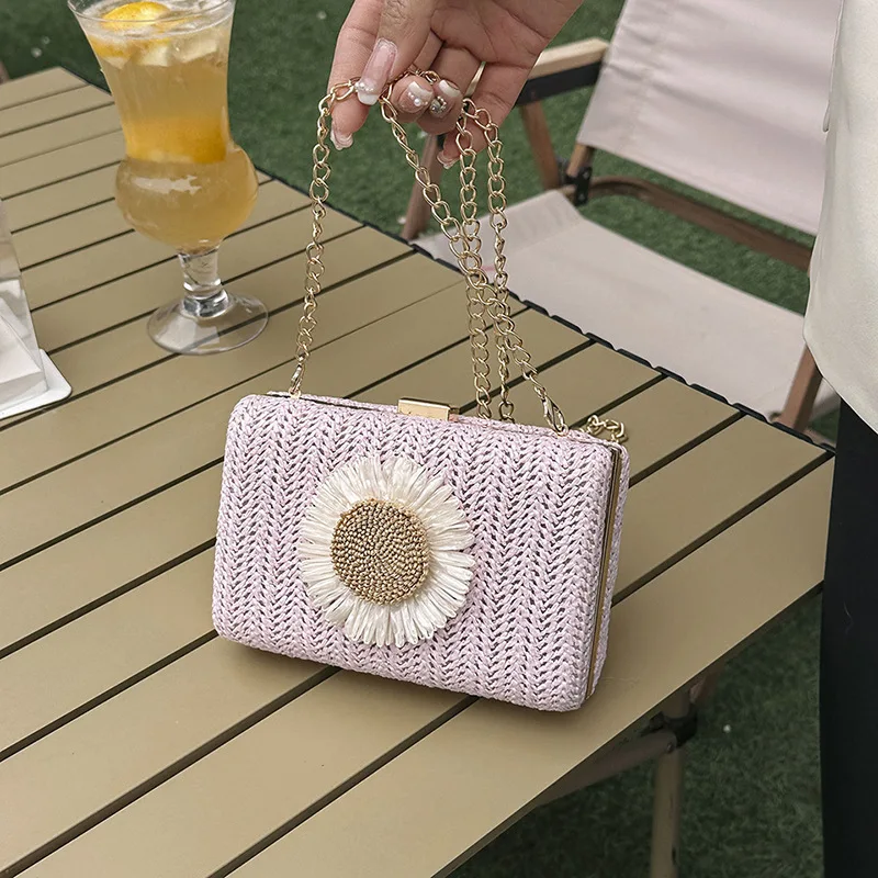 Bolso cruzado de estilo francés para mujer, bandolera informal elegante con flores que combina con todo, novedad de verano 2023