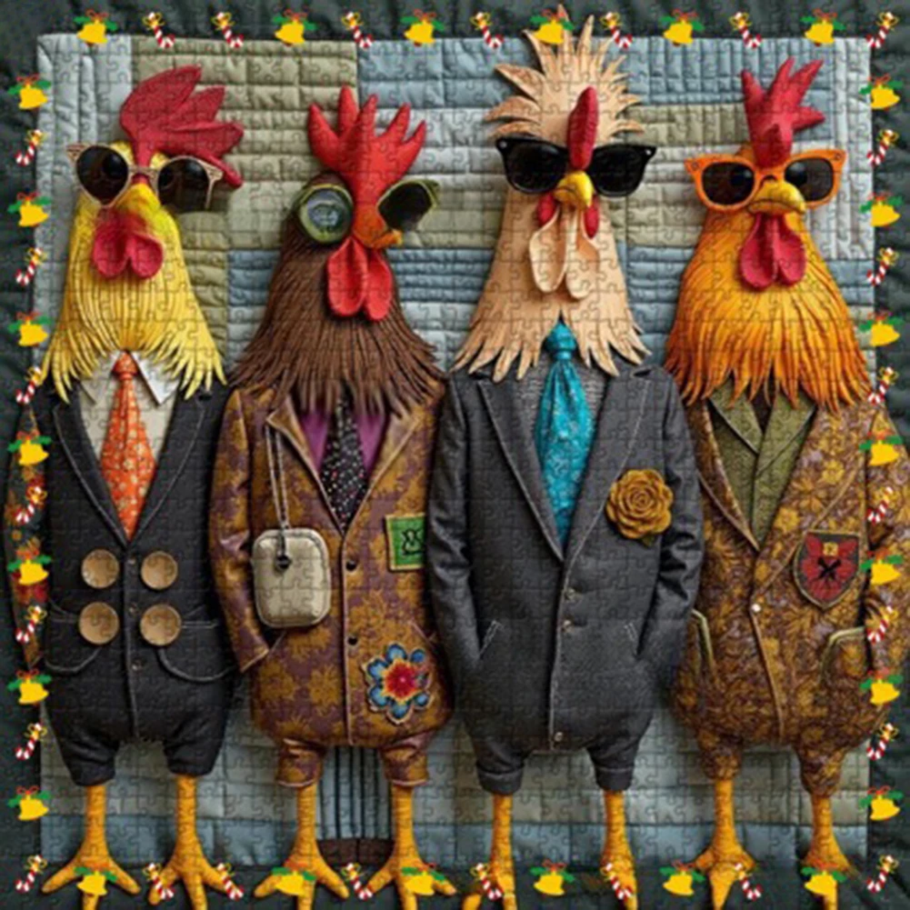 أحجية الصور المقطوعة على شكل الديك مكونة من 1000 قطعة للبالغين، تصميم فريد من نوعه لتوفر متعة لا نهاية لها. تسليط الضوء على جمع العطلة #4