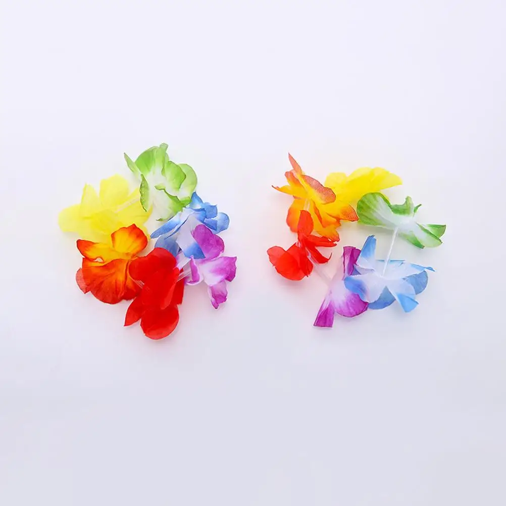Grasrok Set Hawaii Stro Decoratieve Luau Feestkostuums Strand Foto Prop Kinderen Volwassen Heldere Kleur Herbruikbare Bruiloft Reizen